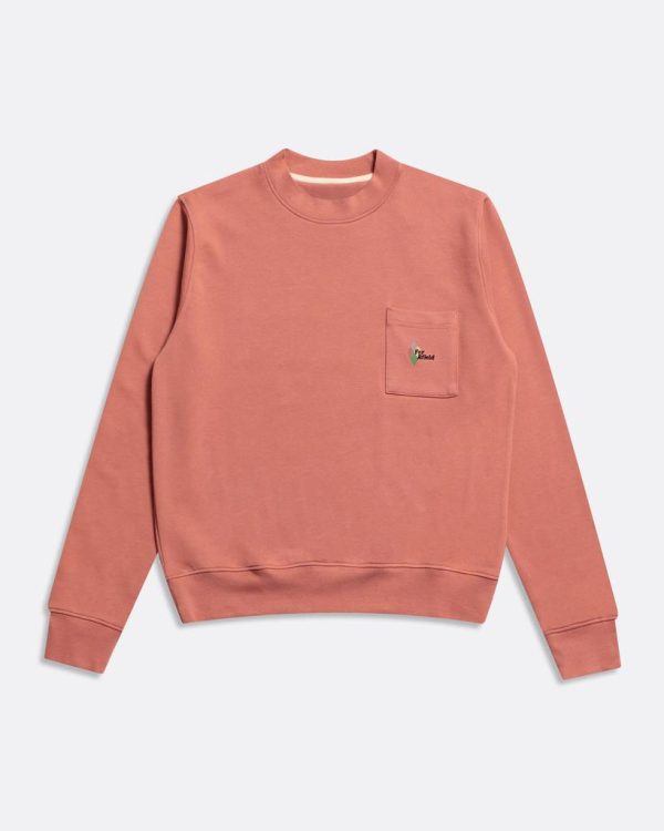 Merchant Archive - Pocket Sweatshirt - Diamond Logo Mahogany Pink