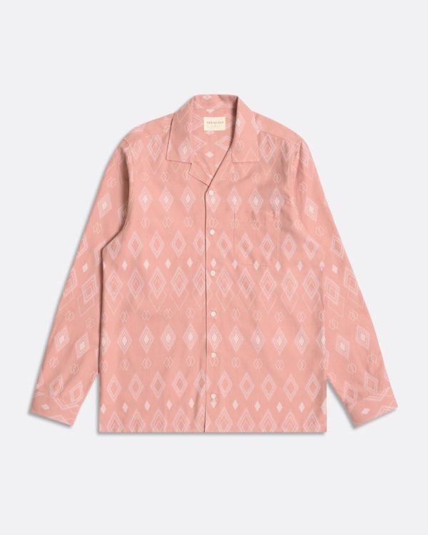 Merchant Archive - Stachio Ls Shirt - Diamonds Mahogany Pink