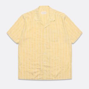 Merchant Archive - Stachio Shirt - Textured Stripe Yellow