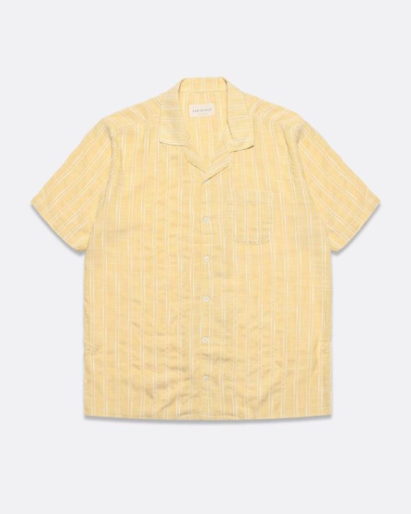 Merchant Archive - Stachio Shirt - Textured Stripe Yellow