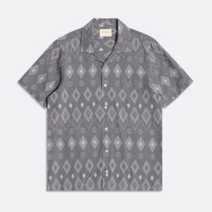 Merchant Archive - Stachio Ss Shirt - Diamonds Blue Night