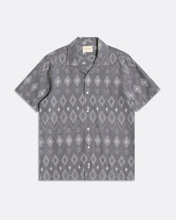 Merchant Archive - Stachio Ss Shirt - Diamonds Blue Night