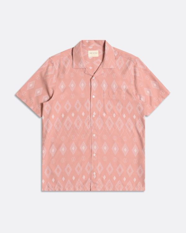 Merchant Archive - Stachio Ss Shirt - Diamonds Mahogany Pink