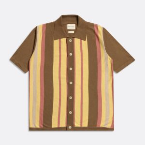 Merchant Archive - Velzy Cardigan - Picchi Stripe Brown / Multi