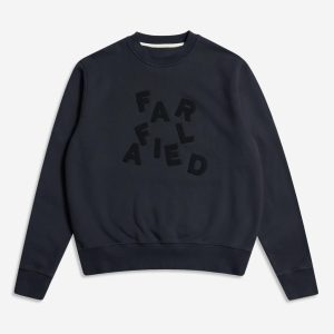 Merchant Archive - Wonky Logo Sweatshirt (Bouclé - Navy)