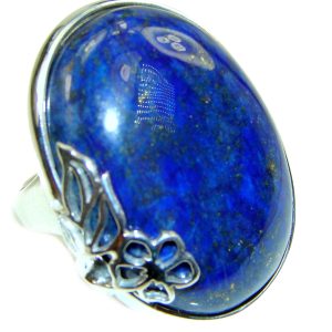 Natural Lapis Lazuli .925 Sterling Silver handcrafted ring size 7