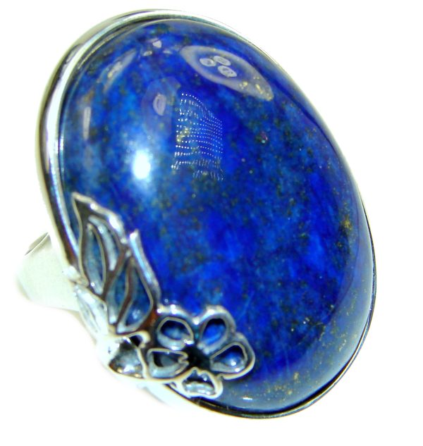 Natural Lapis Lazuli .925 Sterling Silver handcrafted ring size 7