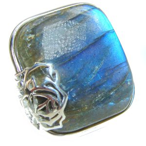 Perfect Silky Labradorite .925 Sterling Silver handmade Ring s. 8