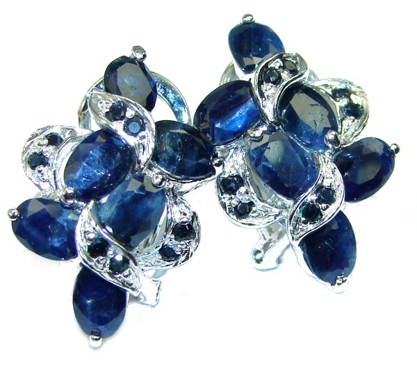 Pure Perfection Blue Topaz Sapphire .925 Sterling Silver earrings