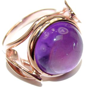 Purple Beauty 12.5 carat authentic Amethyst 14K Gold over .925 Sterling Silver Ring size 7 1/2