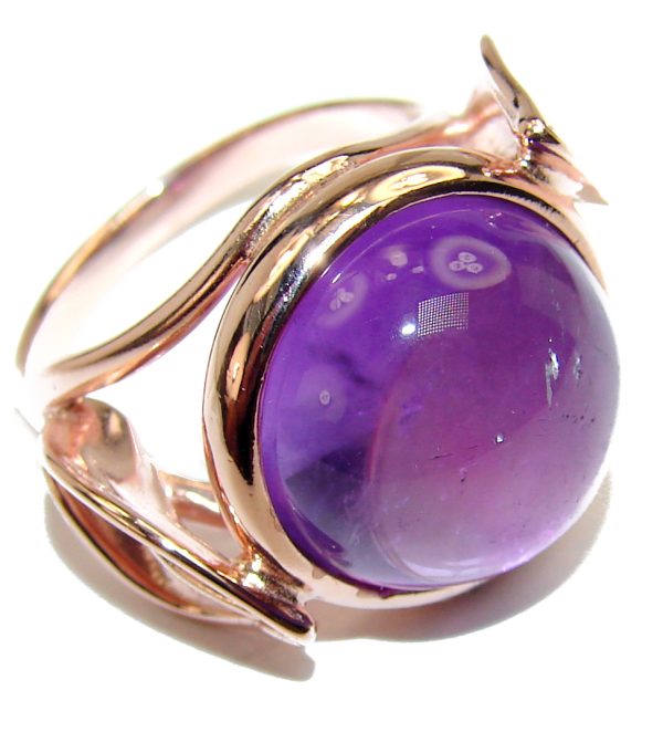 Purple Beauty 12.5 carat authentic Amethyst 14K Gold over .925 Sterling Silver Ring size 7 1/2