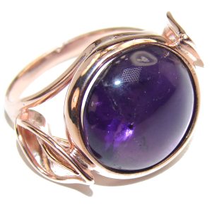 Purple Beauty 38.5 carat Amethyst 18K Gold over .925 Sterling Silver Ring size 8 3/4