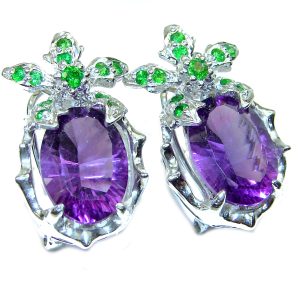 Purple Beauty Amethyst .925 Sterling Silver handcrafted earrings