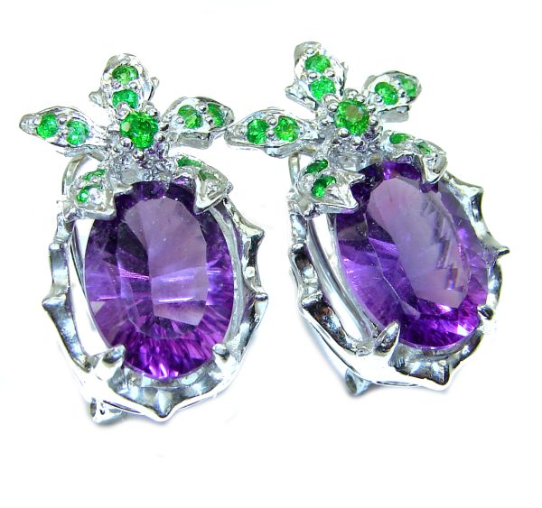 Purple Beauty Amethyst .925 Sterling Silver handcrafted earrings