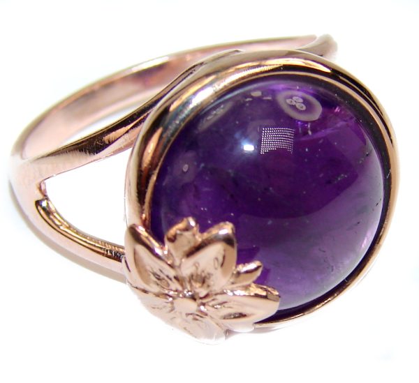 Purple Beauty authentic Amethyst .925 Sterling Silver Ring size 8 3/4