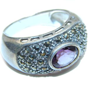 Purple Perfection Amethyst .925 Sterling Silver Ring size 8