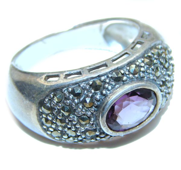 Purple Perfection Amethyst .925 Sterling Silver Ring size 8