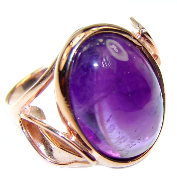 Purple Reef Amethyst 14K Gold over .925 Sterling Silver Ring size 6