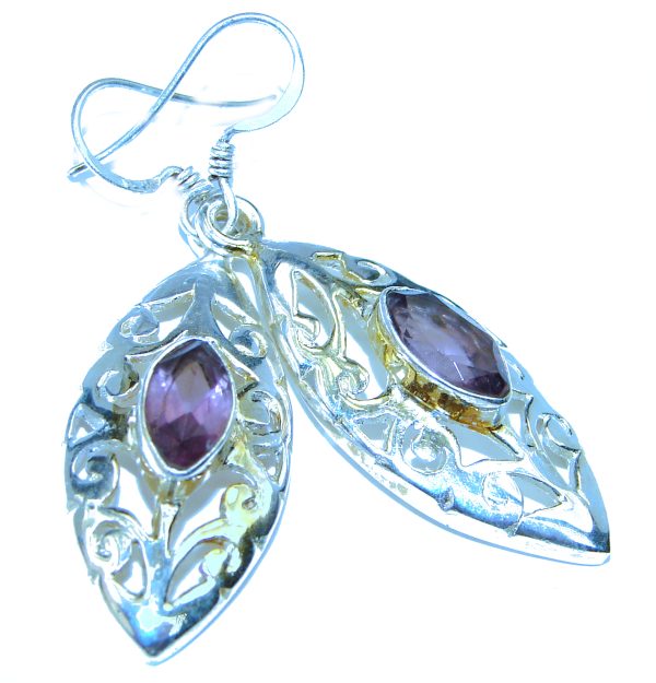 Real Beauty Amethyst .925 Sterling Silver handcrafted earrings