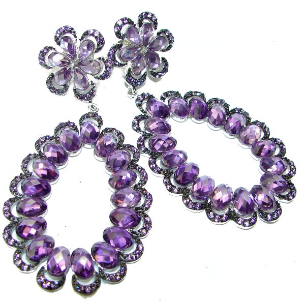 Real Beauty Amethyst .925 Sterling Silver handcrafted earrings