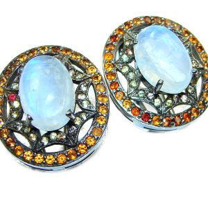 Real Beauty Spectacular quality Authentic Moonstone .925 Sterling Silver handmade earrings