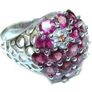 Red Beauty authentic Garnet .925 Sterling Silver Ring size 8