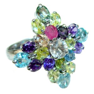 Royal Style Topaz .925 Sterling Silver handmade Ring s. 5