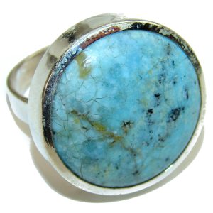 Sea Sediment Jasper .925 Sterling Silver handmade ring size 8