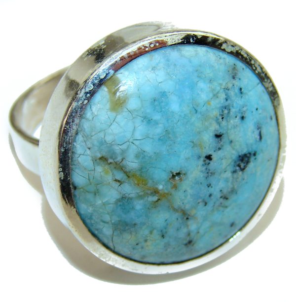 Sea Sediment Jasper .925 Sterling Silver handmade ring size 8