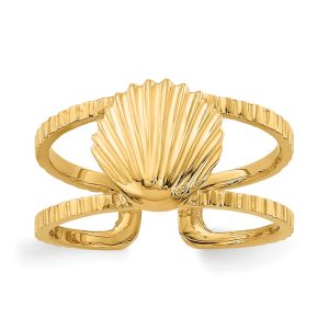 Sea Shell Toe Ring in 14K Yellow Gold