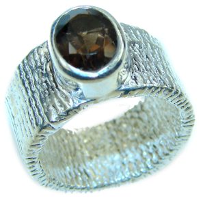 Smoky Topaz .925 Sterling Silver Ring size 6 1/4