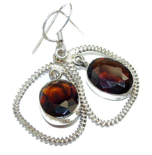 Smoky Topaz .925 Sterling Silver earrings