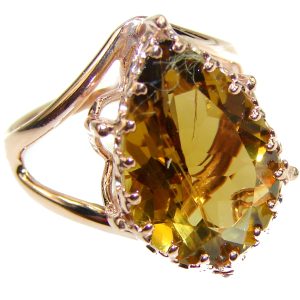 Smoky Topaz 14k Rose Gold over .925 Sterling Silver Ring size 7 1/4