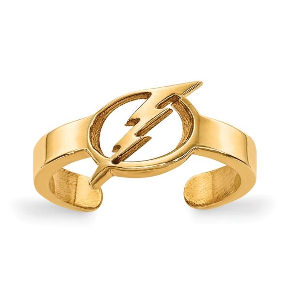 Sterling S. 14k Yellow Gold Plated NHL Tampa Bay Lightning Toe Ring