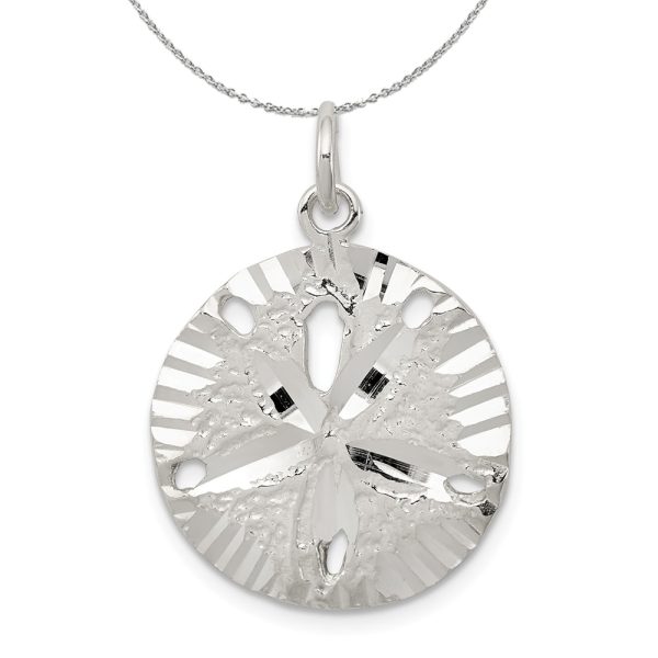 Sterling Silver 20mm Sand Dollar Necklace