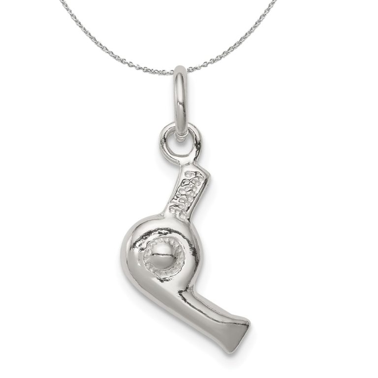 Sterling Silver 3D Blow Dryer Charm Necklace