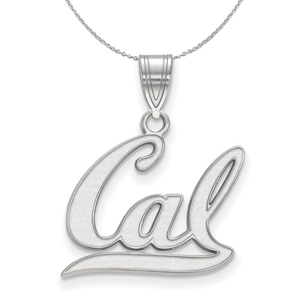 Sterling Silver California Berkeley Medium 'Cal' Pendant Necklace