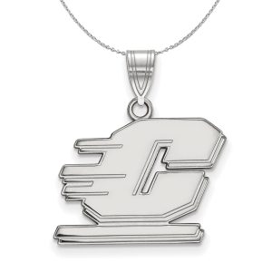 Sterling Silver Central Michigan U Medium Pendant Necklace