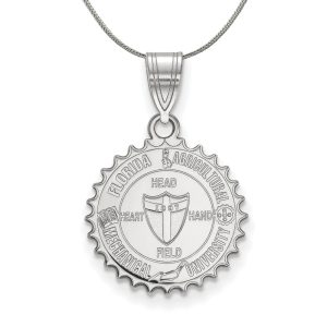 Sterling Silver Florida A&M U Medium Crest Pendant Necklace