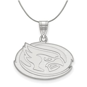 Sterling Silver Iowa State Medium Pendant Necklace