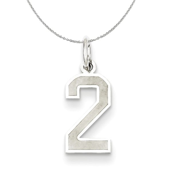 Sterling Silver, Jersey Collection, Medium Number 2 Necklace