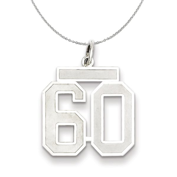 Sterling Silver, Jersey Collection, Medium Number 60 Necklace