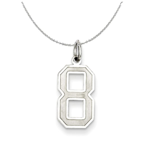 Sterling Silver, Jersey Collection, Medium Number 8 Necklace