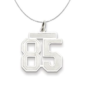 Sterling Silver, Jersey Collection, Medium Number 85 Necklace