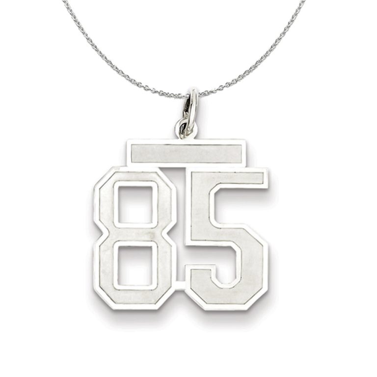 Sterling Silver, Jersey Collection, Medium Number 85 Necklace