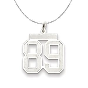 Sterling Silver, Jersey Collection, Medium Number 89 Necklace