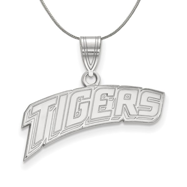 Sterling Silver Louisiana State Medium Pendant Necklace