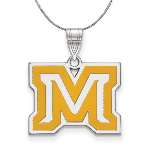 Sterling Silver Montana State Medium Enamel Pendant Necklace