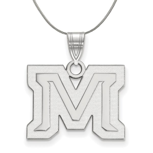 Sterling Silver Montana State Medium Pendant Necklace