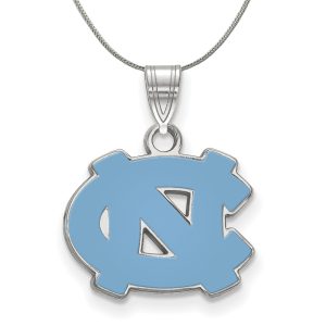 Sterling Silver North Carolina Small Enamel Pendant Necklace